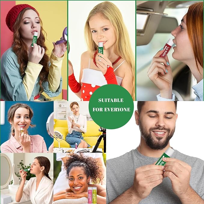 84 Pack Natural Lip Balm Bulk with Vitamin E and Coconut Oil - Moisturizing, Soothing, and Repairing Dry and Chapped Lips - 14 Flavors - Non-GMO