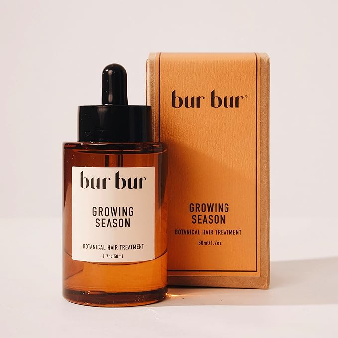 BUR BUR Growing Season Hair Growth And Repair Oil | With Burdock, Nettle Oil and Vitamin C for Visibly Fuller, Stronger and Shinier Hair.