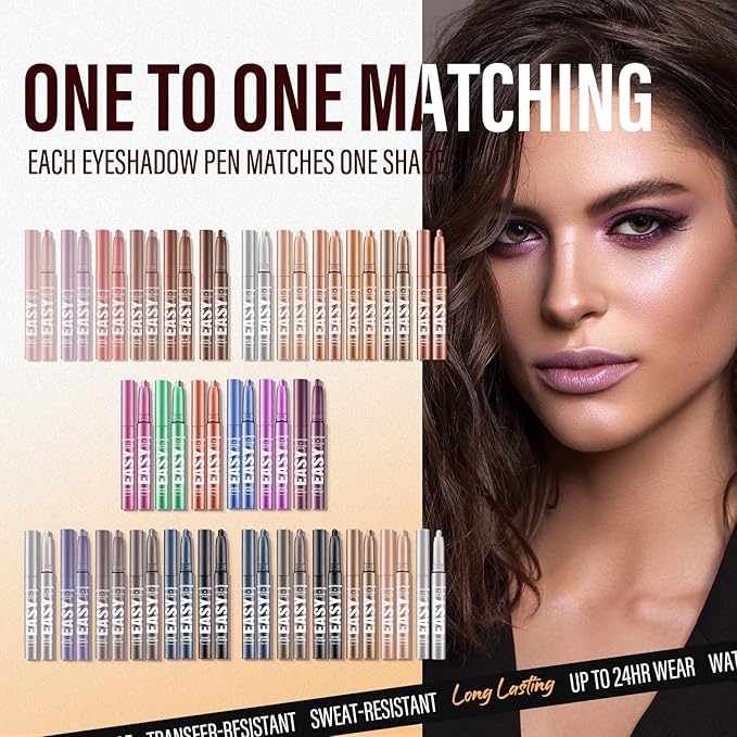 Jolilab Eyeshadow Stick Set, 8 Colors Matte Professional Bright-Colored Contouring and Highlight Eyeshadow Stick, Cream Waterproof Long Lasting High Pigmented Eye Shadow (2, 08+10)