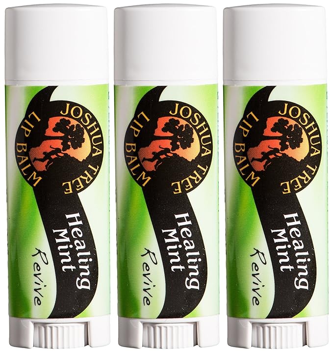 Joshua Tree Healing Mint Revive Organic Lip Balm (Pack of 3)