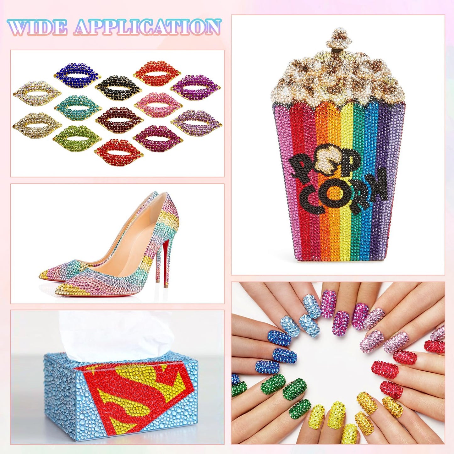 24000Pcs Resin Rhinestones for Bedazzling with 3Pcs B7000 Jewelry Glue, Multicolor 3mm Flatback Gems Rhinestones for Crafting, Clothing Tumblers Mugs Shoes Fabric Decor Nail Art