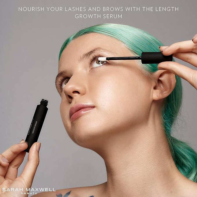 Sarah Maxwell Beauty - LENGTH Growth Serum for Eyelash & Brow Boost, Vegan, Paraben-Free, Cruelty-Free – Enhance Lashes & Brows, Clean Beauty Lash Treatment (0.17 fl oz | 5 mL)