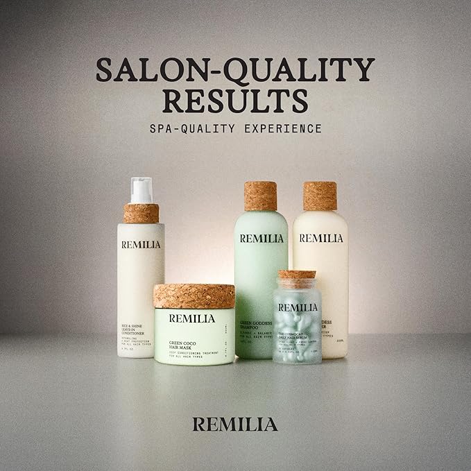 Remilia Hair Mask for Damaged Hair - Rice Protein Treatment - Deep Conditioning Mask, Volumizing & Repairing, Vegan, Made in USA 6.7 fl oz