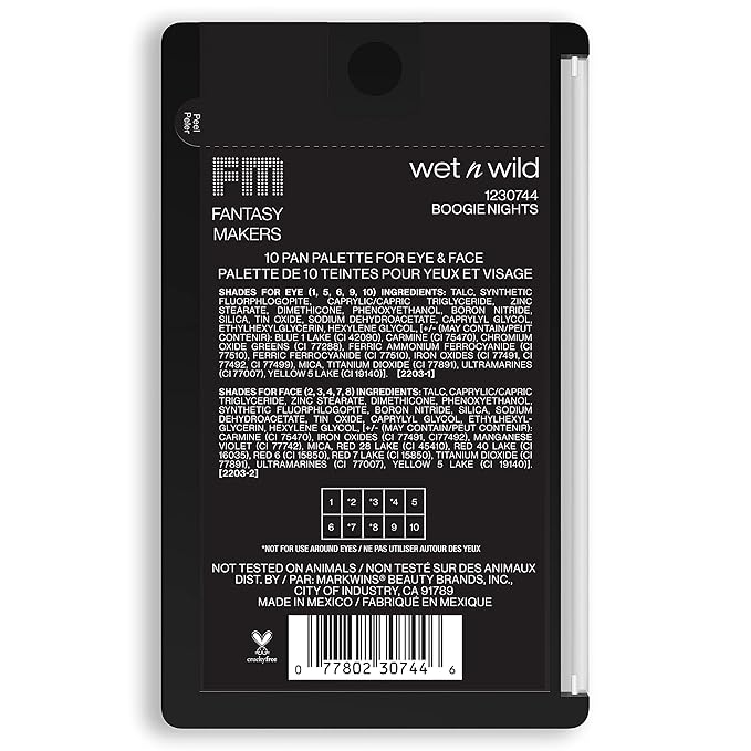 wet n wild Fantasy Makers Halloween 10 Pan Palette Boogie Nights (Pack of 2)