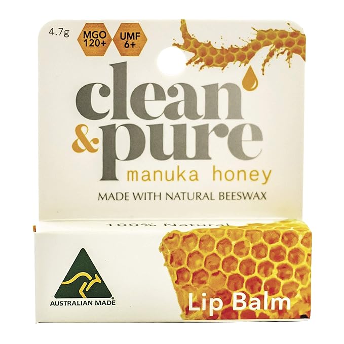 Lip Balm (Manuka Honey) | Lip Care With 100% All Natural Beeswax and Vitamin E Oil | Flavored Lip Balm for Dry…