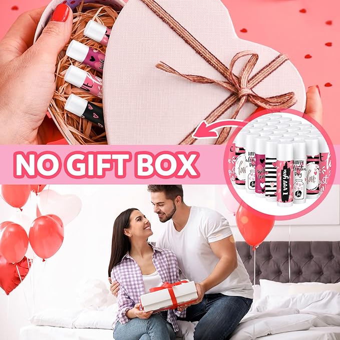 Dunzy 50 Pcs Thank You Gift Lip Balm Bulk Baby Shower Party Favors Bridal Shower Favor Lip Care with Assorted Fruit Flavors Thank You Lipstick for Guest Basket Gift Stuffer (Heart)