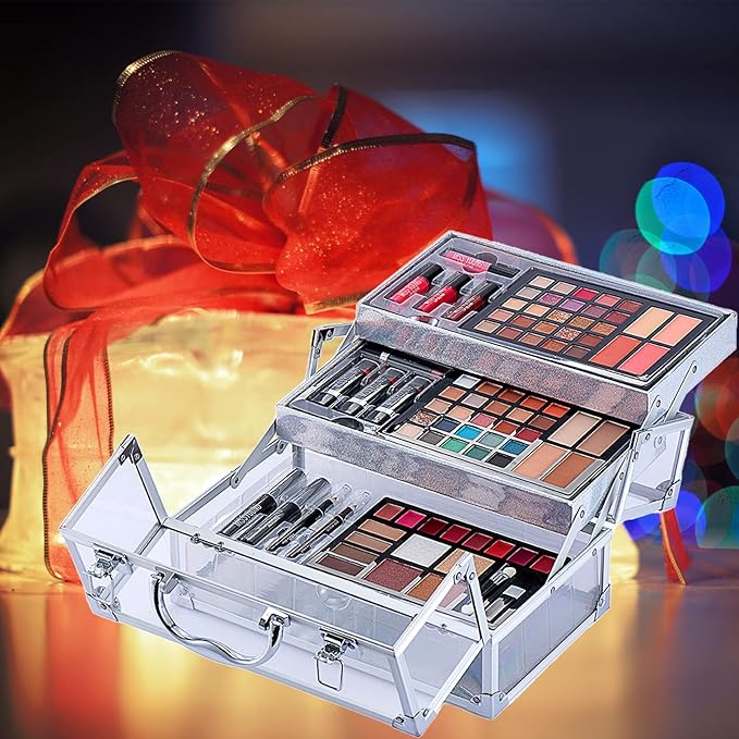 74 Colors Makeup Kit All-in-one Makeup Set, Cosmetic-Gift for Women -Include Makeup Brush Set, Eyeshadow Palette, Brow Powder, Eyebrow Pencil, Lip brush -(Multicolor 102)