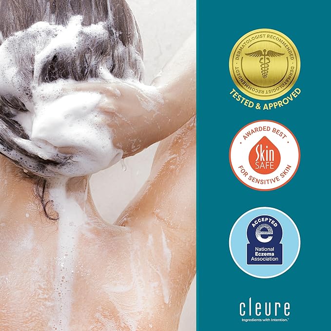 Cleure Hypoallergenic Volumizing Shampoo for Sensitive Skin - Fragrance Free, SLS Free & Paraben Free (12 oz, Pack of 2)