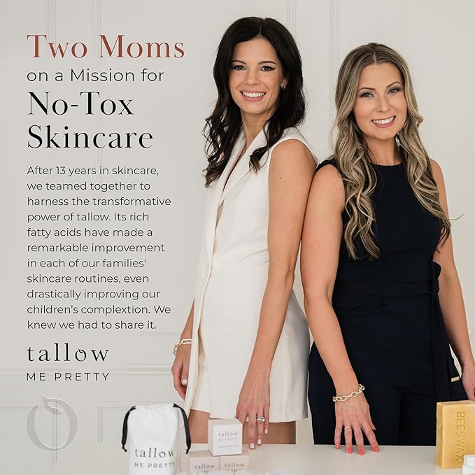 Unscented Lip Balm, Ultra-Soothing, Deeply Hydrating Tallow Lip Balm with Grass Fed Beef Tallow, Beeswax, Jojoba Oil & More, Non Toxic Lip Care, Made in the USA, 0.15 Oz.