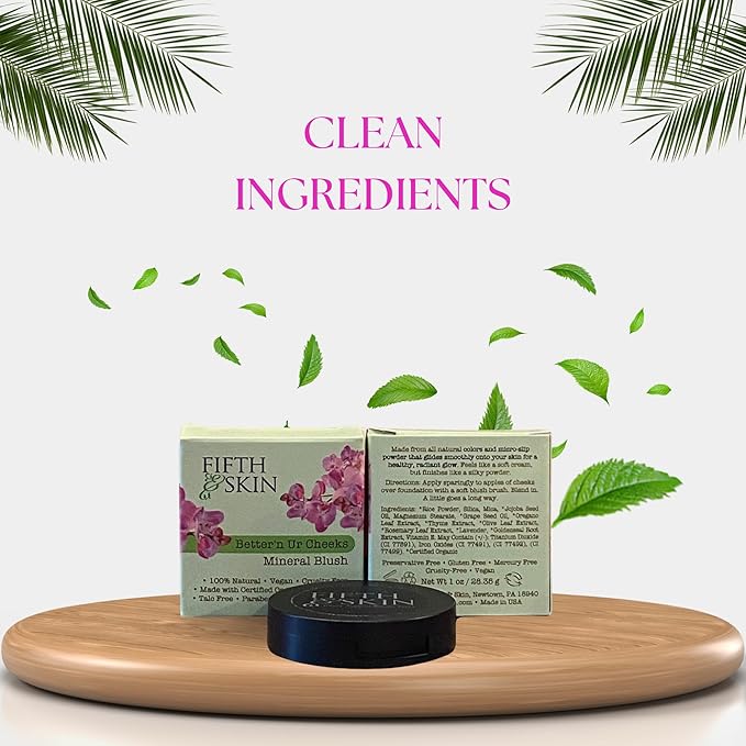 Better'n Ur Cheeks (DUSTY ROSE) MINERAL BLUSH | Made in USA | Pressed Powder | Organic | Cruelty Free | Talc Free | Paraben Free | Long Lasting