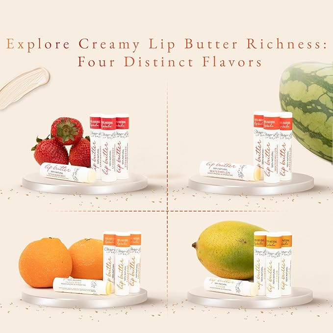CHAP-LIP 100% All Natural Lip Balm Hydrating Bulk Chap Stick with Fruit Flavors, Coconut Oil, and Cocoa Butter - Lip Therapy Pack for Men and Women - Gift Set Made in the USA, 24 Pack