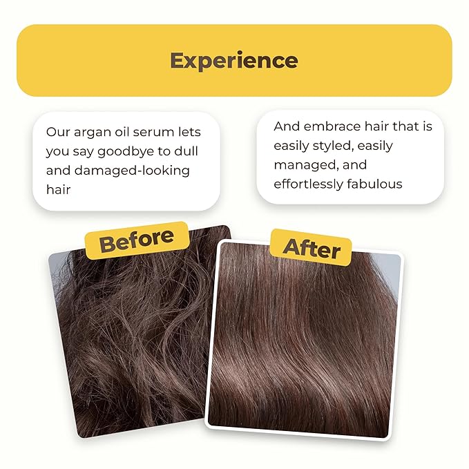 HerStyler Advanced Argan Oil Hair Serum for Women - Anti Frizz Serum for Hair - for Frizzy, Dry and Damaged Hair - Nourishing - 2.36 Fl Oz / 70 Ml (3 Pack)