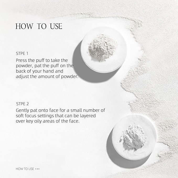 Loose Setting Powder Translucent, Face Matte Finishing Powder Brightener Makeup, Waterproof High-Definition Traceless Long-Lasting Oil Control, polvo traslucido maquillaje para mujer, 04