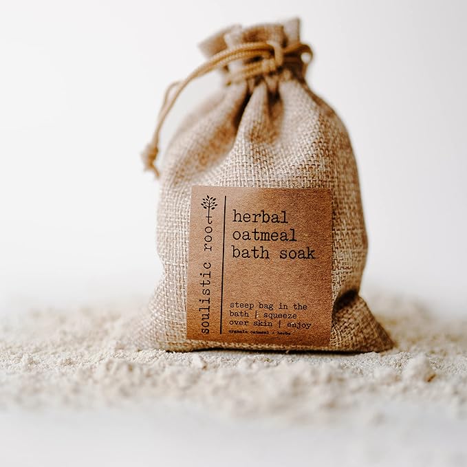 Relaxing Bath Gift Set, Luxury Spa Gifts for Women, Self Care Products for Women and Men, Calm Essential Oil Roller, Oatmeal Lavender Bath Soak & Epsom Salts with Essential Oils