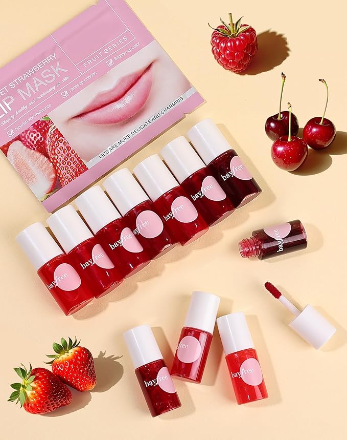 Lip Tint Stain Set, Lip Stain Long Lasting Lightweight Waterproof, Transfer-Proof, Non-sticky, Lip Makeup Matte Finish