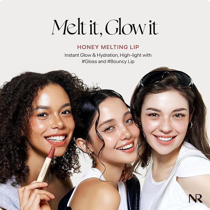 Nature Republic HONEY MELTING LIP (05 PLUM) SOFT LIP STICK, Hydrating Gloss, Moisturizing balms, Sheer tint, Shine & Glowy Finish, korean make up