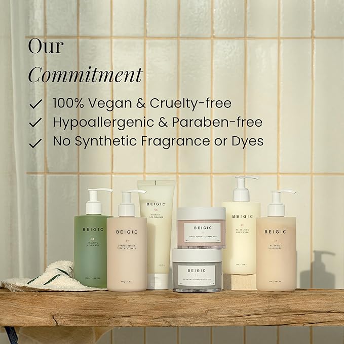 BEIGIC Correcting Facial Mask - Vegan Pore Tightening Face Mask with Coffee Bean Powders, Sucrose & Coconut Oil for smooth, even-toned & moisturized skin (2.36 Fl. Oz)