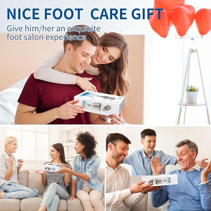 Electric Foot Callus Remover with Dander Vacuum, Rechargeable Waterproof Professional Portable Pedicure Tool, 3 Roller & 2 Speeds Electric Foot File Kit for Care of Dead Skin,Chapped,Callus,Cracks