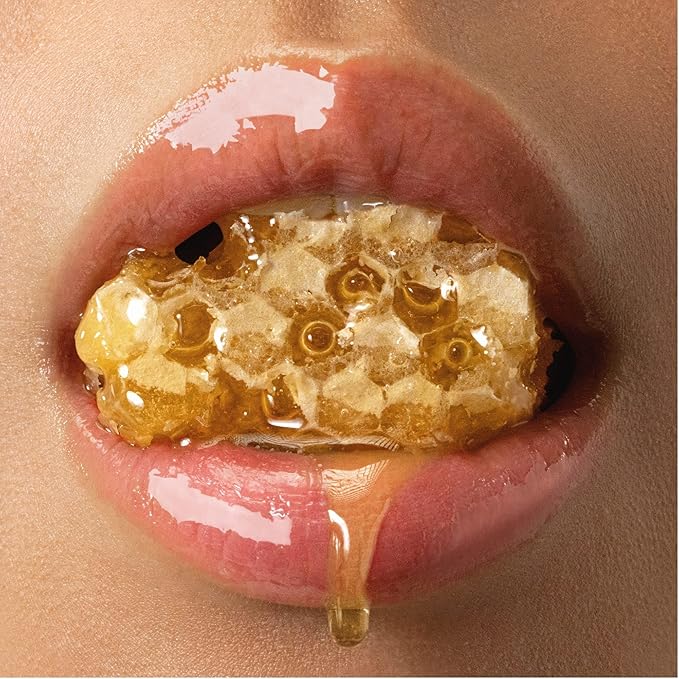 Gisou Honey Infused Hydrating Lip Oil, Nourishing Moisturizer for Dry Lips, High Shine, Smooth Finish, Clear Golden Glow, Fresh Honey Scent, 8ml