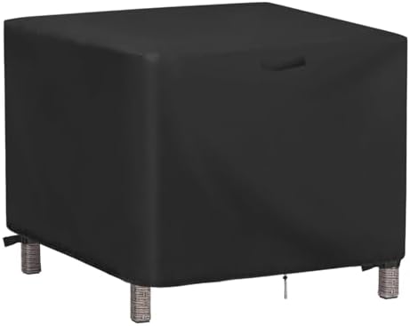 Outdoor Ottoman Cover for 25 Inch Rectangle Side Table by Jungdaoutdoorfurniturecover