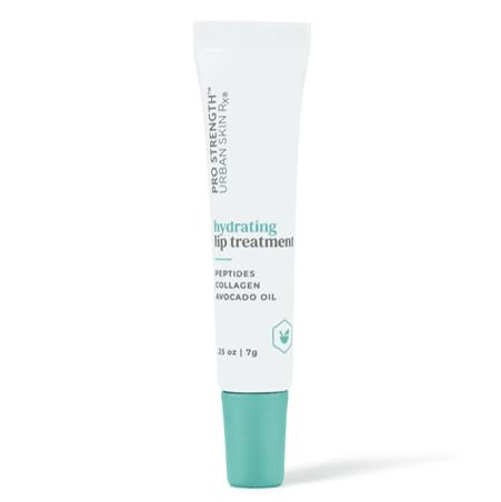Urban Skin Rx® Pro Strength Hydrating Collagen & Peptides Daily Lip Treatment, Non-Sticky, Clear, Ultra-Moisturizing Balm, Smooths, Softens & Plumps for a Healthier & More Youthful Appearance, 0.25g