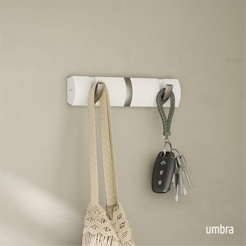 Umbra Flip Coat Rack, Wall Mount Retractable Hooks - Image 2