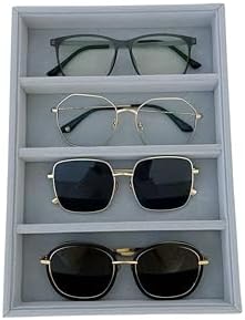 Sunglasses Eyewear Watch Tray Gray Velvet Stackable Organizer Premium Quality - Image 2
