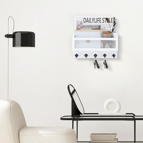 Nekon Mail and Key Holder for Wall Decorative, 11 Inch Mail Holder - Image 5