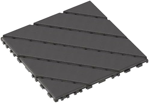 Plastic Interlocking Deck Tiles, 44 Pack 12"x12" Waterproof Patio Floor Tiles - Image 3