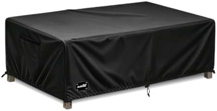 JinHrtoyi Patio Coffee Table Cover, 48Wx28Dx16H Inches 100% Waterproof Heavy by JinHrtoyiFurnitureCovers