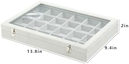 Coward Jewelry Organizer Tray Box, 24 Grids Ring Earring Chain Bracelet - Image 6