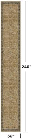 Hazo Haus Washable Earthy Tone 3x20 Extra Long Hallway Runner Rug, Boho Kitchen - Image 2