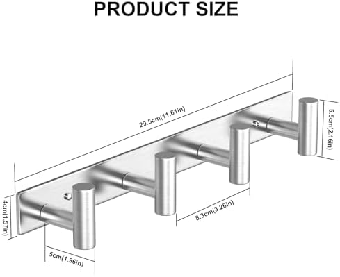 VAEHOLD 1PACK Hat and Coat Wall Mount Rack - Image 5
