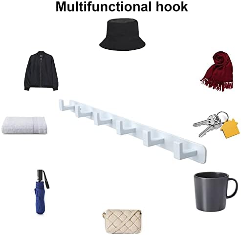 Coat Rack, Heavy Duty Stainless Steel 6 Tri Coat Hook Hanger, Wall Mounted - Image 4