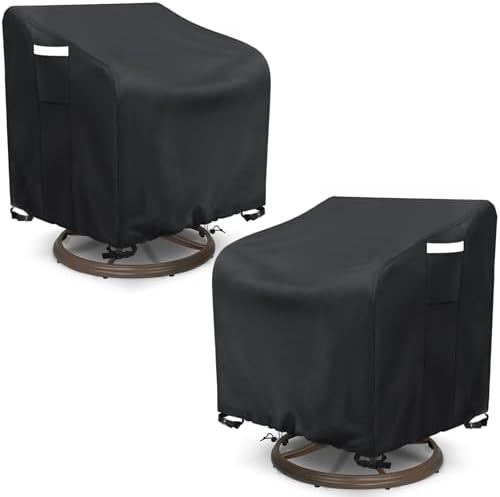 AKEfit Outdoor Swivel Lounge Chair Cover 2 Pack, Heavy Duty Waterproof Patio by AKEfit