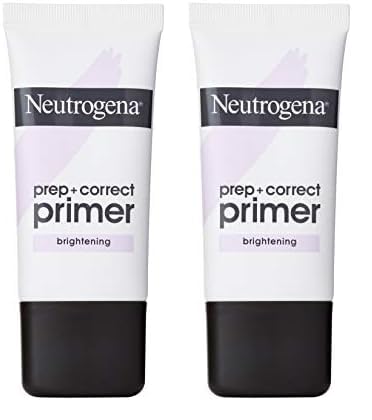 Neutrogena Prep + Correct Primer for Brightening Skin, Illuminating Makeup Primer with Seaweed Extract to Help Brighten Skin & Minimize Pores, 1.0 oz (Pack of 2)