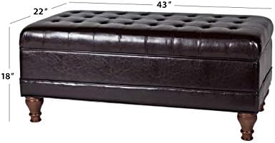 HomePop Deluxe Tufted Storage Bench - Image 3