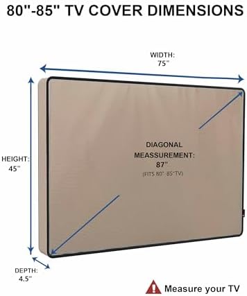 iBirdie Outdoor TV Cover 80 to 85 inch Weatherproof and Waterproof - Image 2