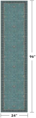Boho 2x8 Non Slip Kitchen Runner Rugs -Machine Washable Non Skid Vintage Carpet - Image 2