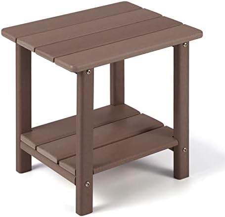 Apolimi Adirondack Outdoor Side Table, 2-Tier Sturdy Patio End Table Weather by Apolimi