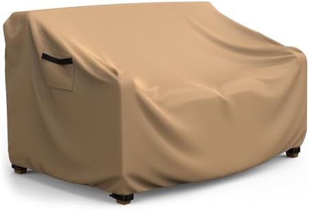 3-Seater Waterproof Outdoor Couch Cover 78"L×33"D×32"H Brown by Brosyda