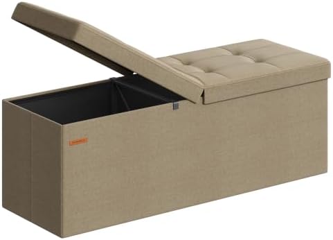 SONGMICS 43.3 Inches Storage Ottoman, Foldable Bench by SONGMICSbySONGMICSHOME