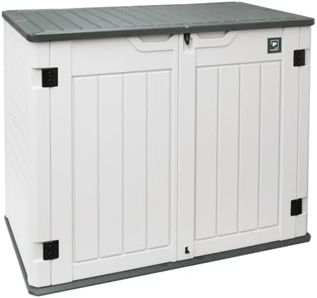 35 Cu.ft Outdoor Storage Shed, Large Resin Storage Box, Waterproof & Lockable by Plainsity
