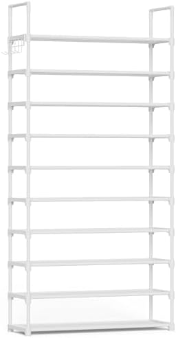 Kitsure 10 Tier Shoe Rack, Tall Shoe Organizer, 32.2" Wide by Kitsure