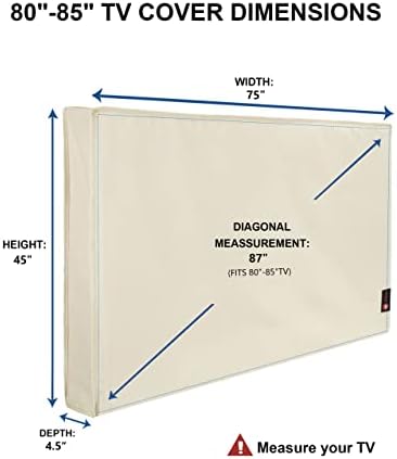 iBirdie Outdoor TV Cover 80 to 85 inch Weatherproof and Waterproof - Image 2