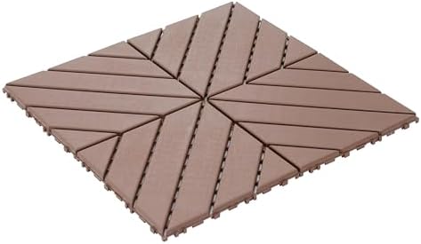 Plastic Interlocking Deck Tiles 12"x12" Waterproof Outdoor Patio Flooring PP - Image 4