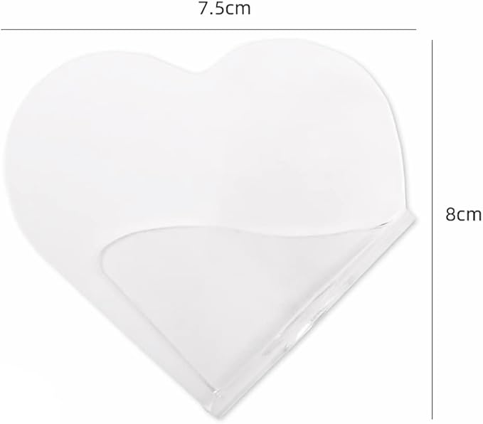 3Pcs Clear Handheld Acrylic Palette Heart Shaped Acrylic Nail Color Palette Handheld Makeup Mixing Palette Foundation Mixing Tray Cosmetic Palette for Lipstick Eyeshadow Foundation Color Blending