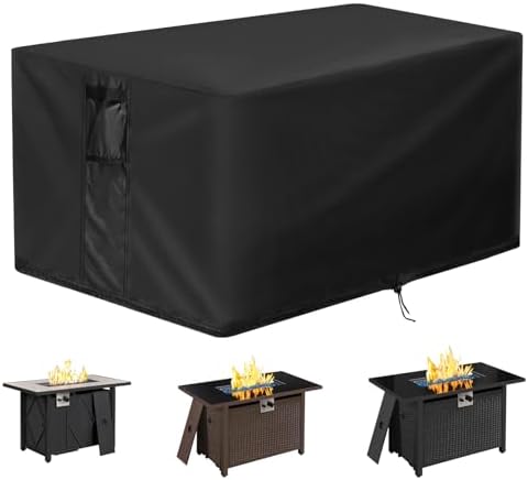 Outdoor Fire Pit Cover Rectangular Waterproof-63x40x27in by Velfree