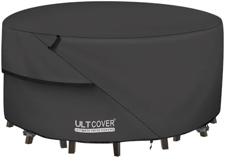 ULTCOVER Waterproof Round Patio Table Cover 108 inch by ULTCOVER