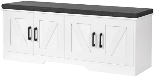 HOMSHO Farmhouse Shoe Storage Bench by HOMSHO